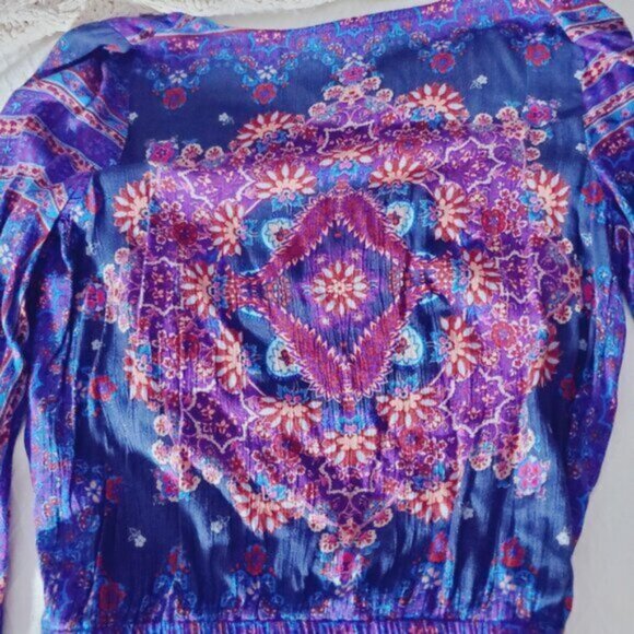 Vintage AEO Boho Bell Sleeved Romper Playsuit Short- XS - Picture 10 of 13